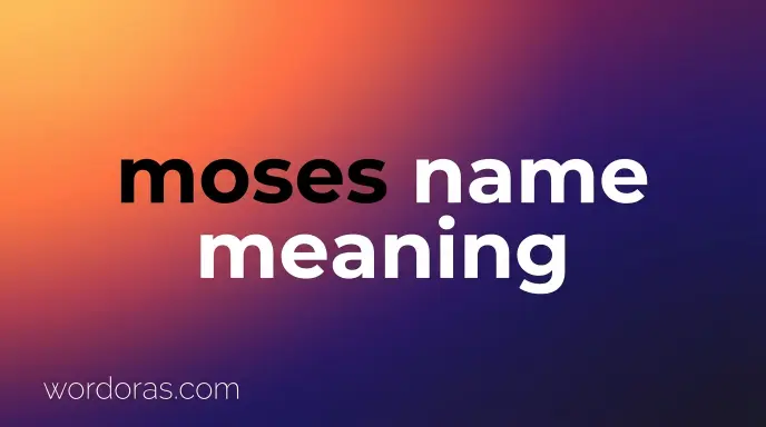 moses name meaning